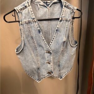 Denim Sleeveless Vest